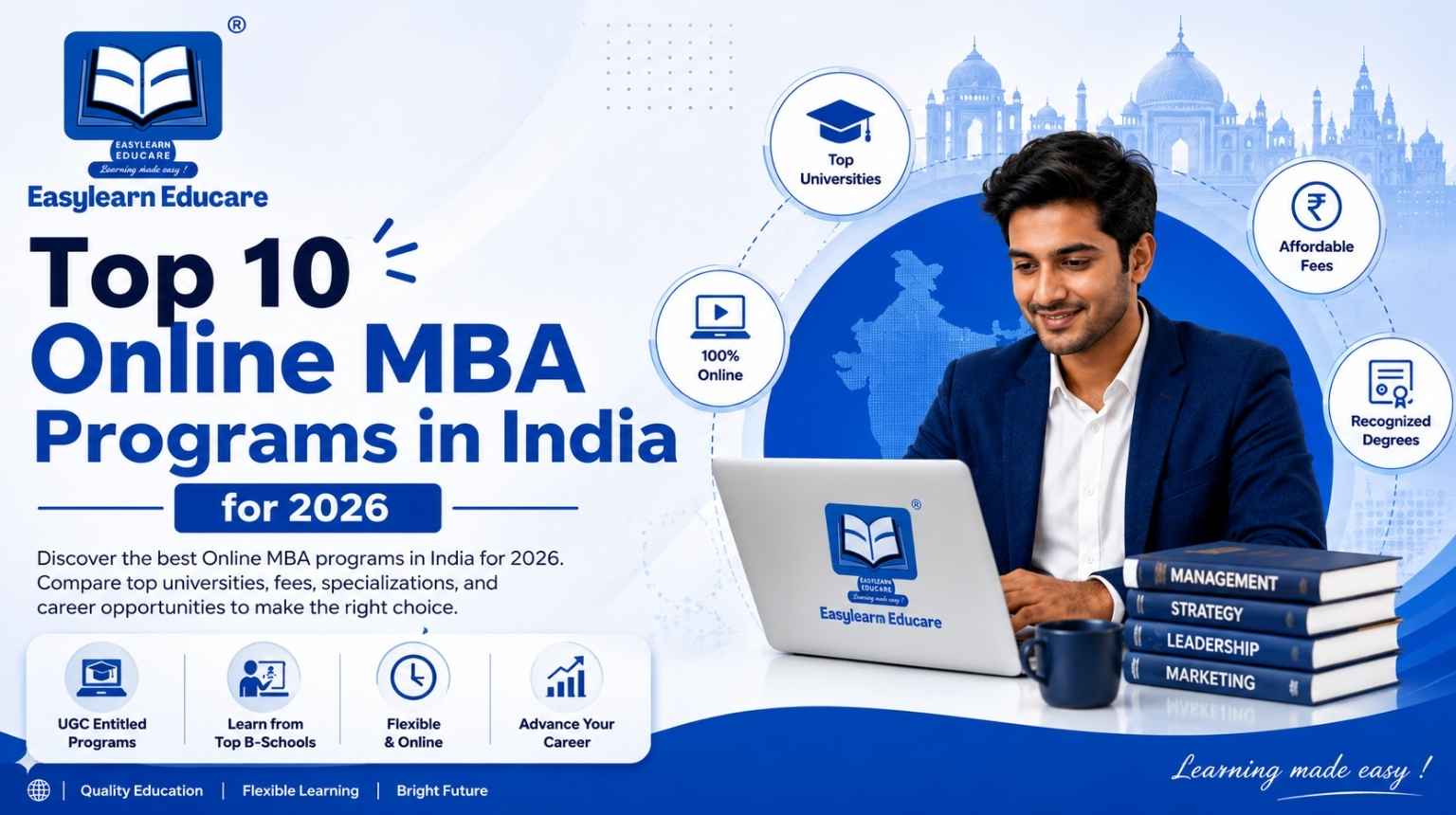 Top 10 Online MBA Programs in India for 2026